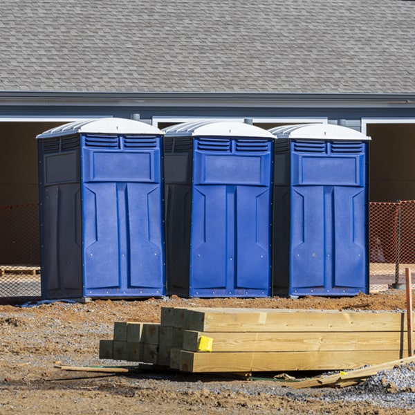 how often are the porta potties cleaned and serviced during a rental period in Jacobsburg OH